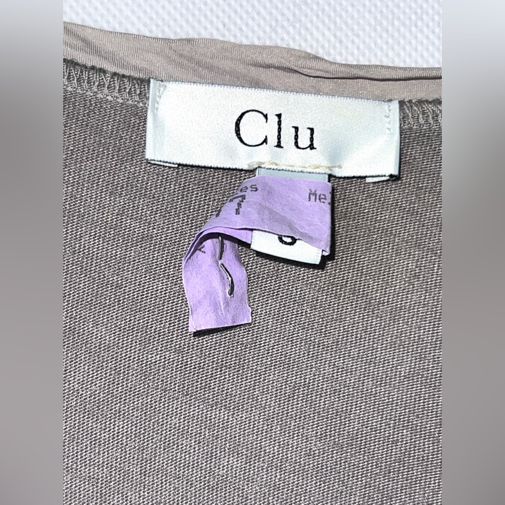 Clu Women's Gray Silk Hemp
Scoop Neck Sleeveless
Lagenlook Casual Midi Dress S - Picture 7 of 15